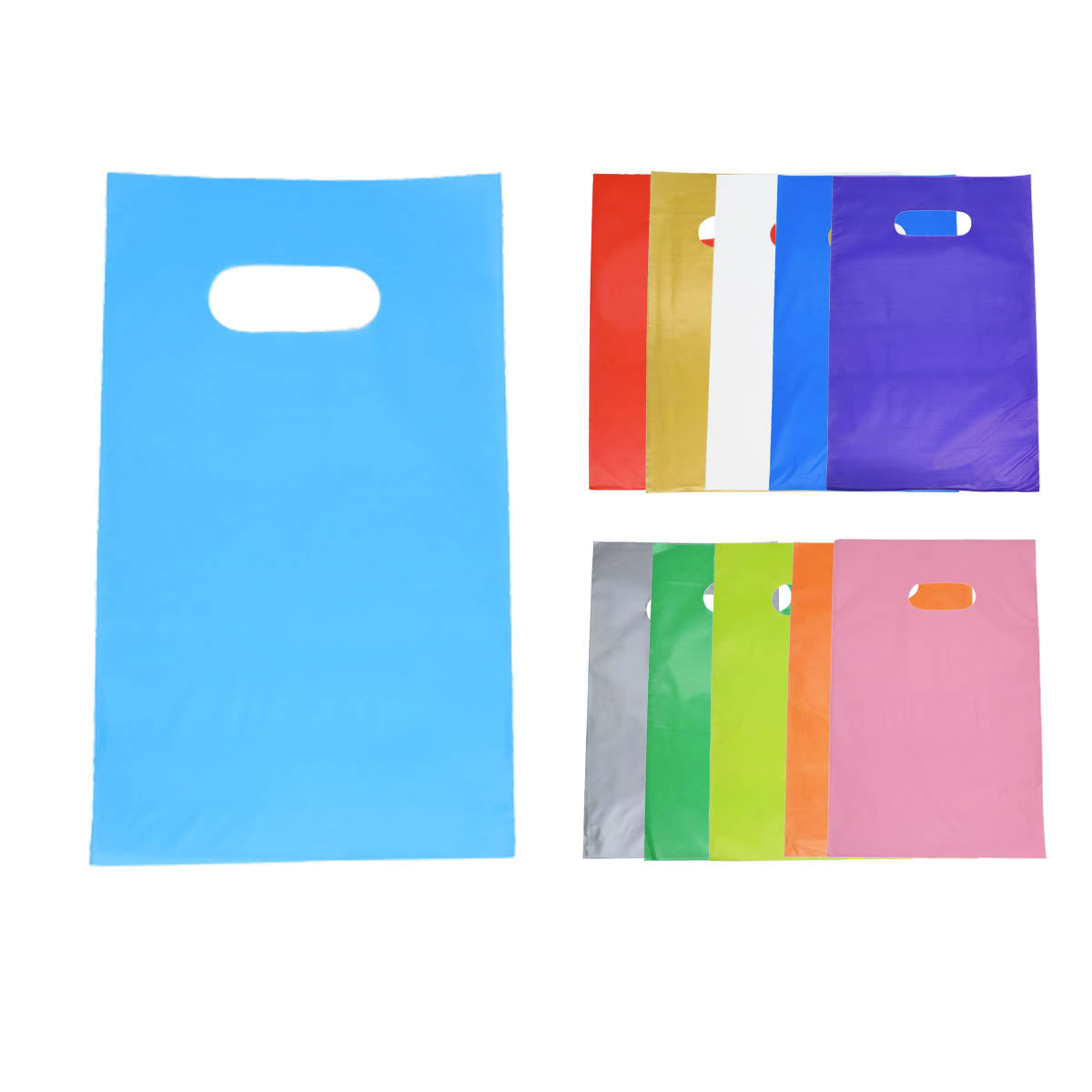 Bolsa Boutique Plástica 30x40 Colores 50 Unidades Color: Celeste