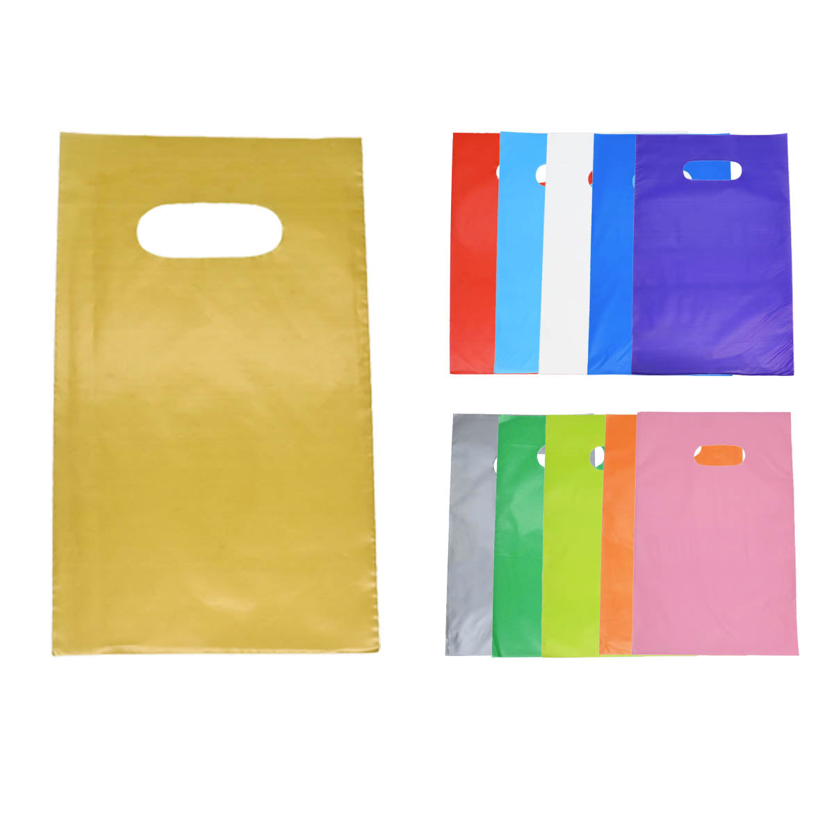 Bolsa Boutique Plástica 15x25 Colores 50 Unidades Color: Dorado