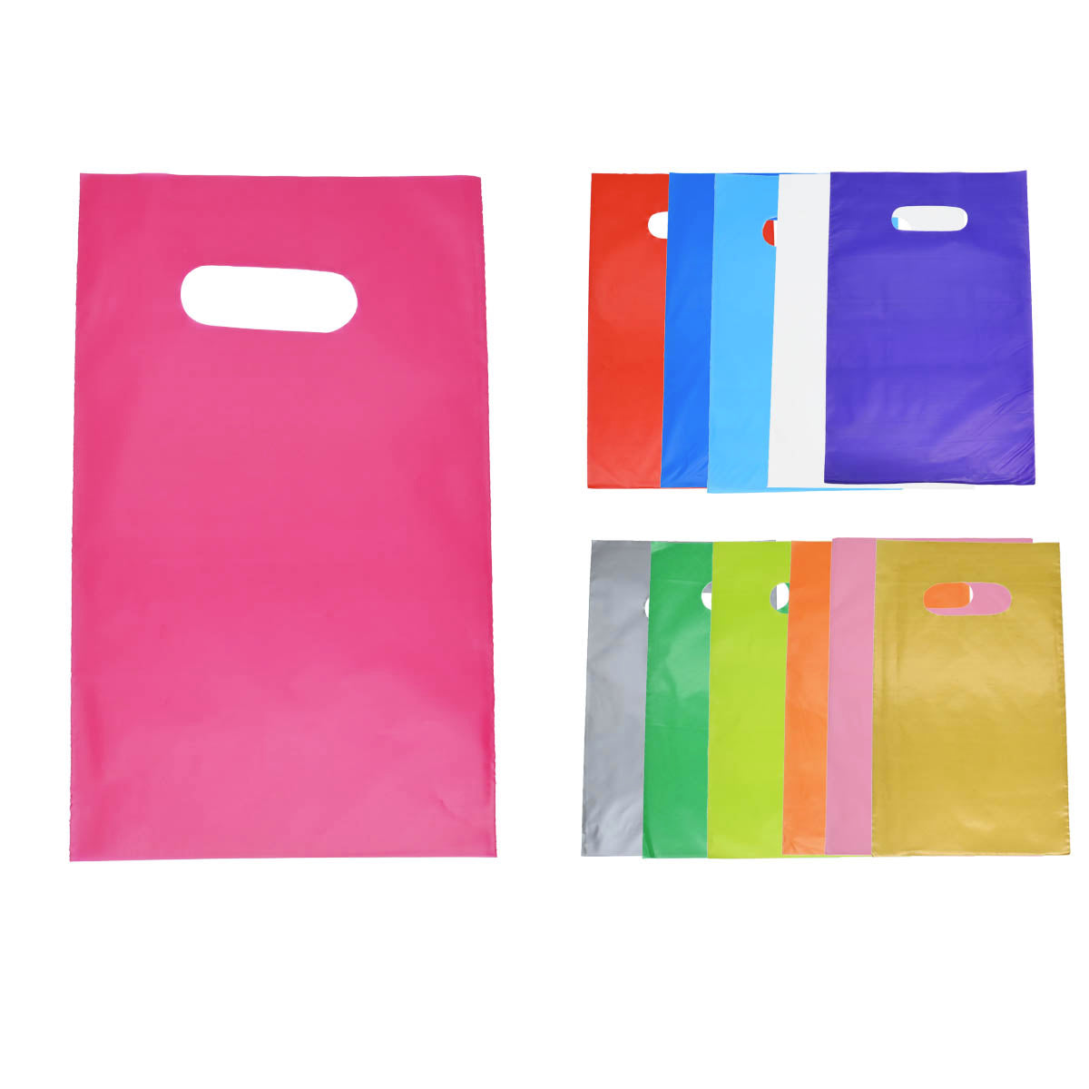 Bolsa Boutique Plástica 30x40 Colores 50 Unidades Color: Fucsia