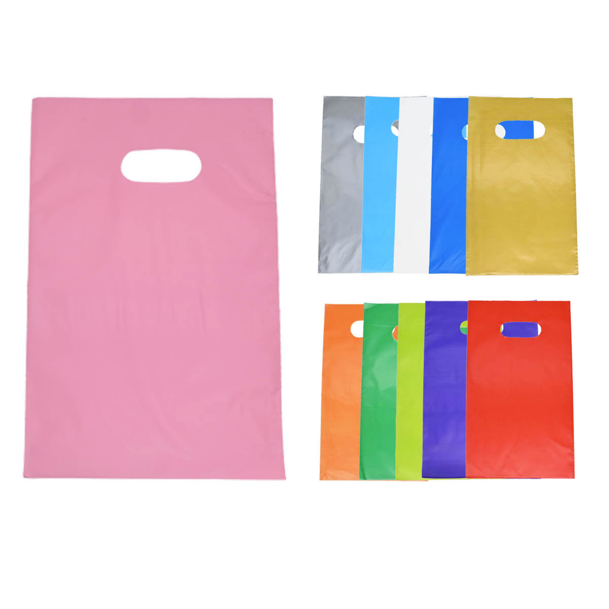 Bolsa Boutique Plástica 20x30 Colores 50 Unidades Color: Rosa Claro