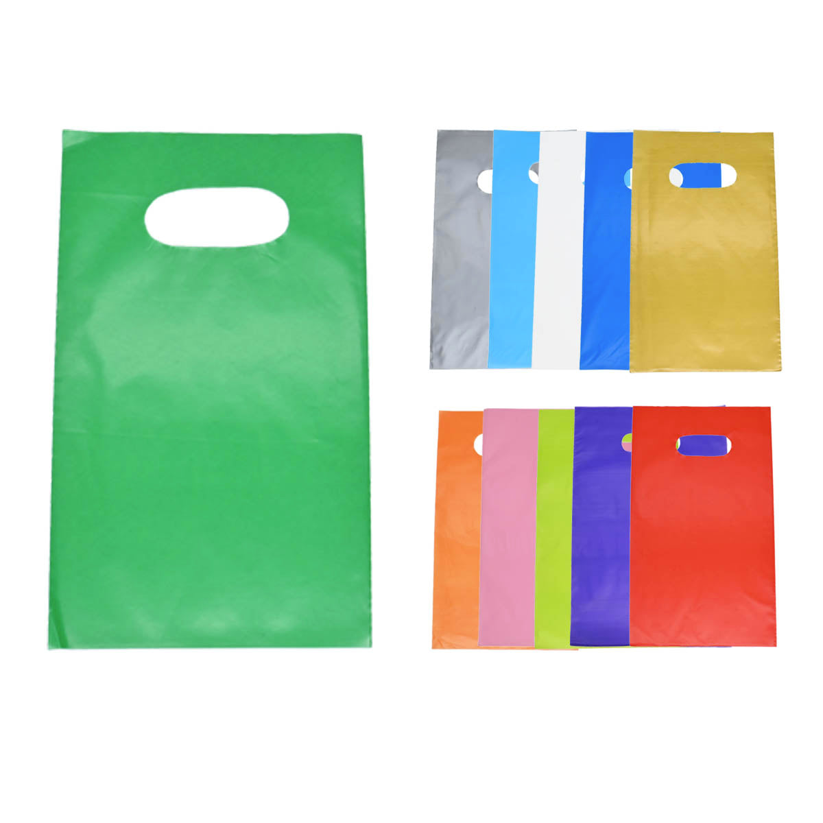 Bolsa Boutique Plástica 30x40 Colores 50 Unidades Color: Verde