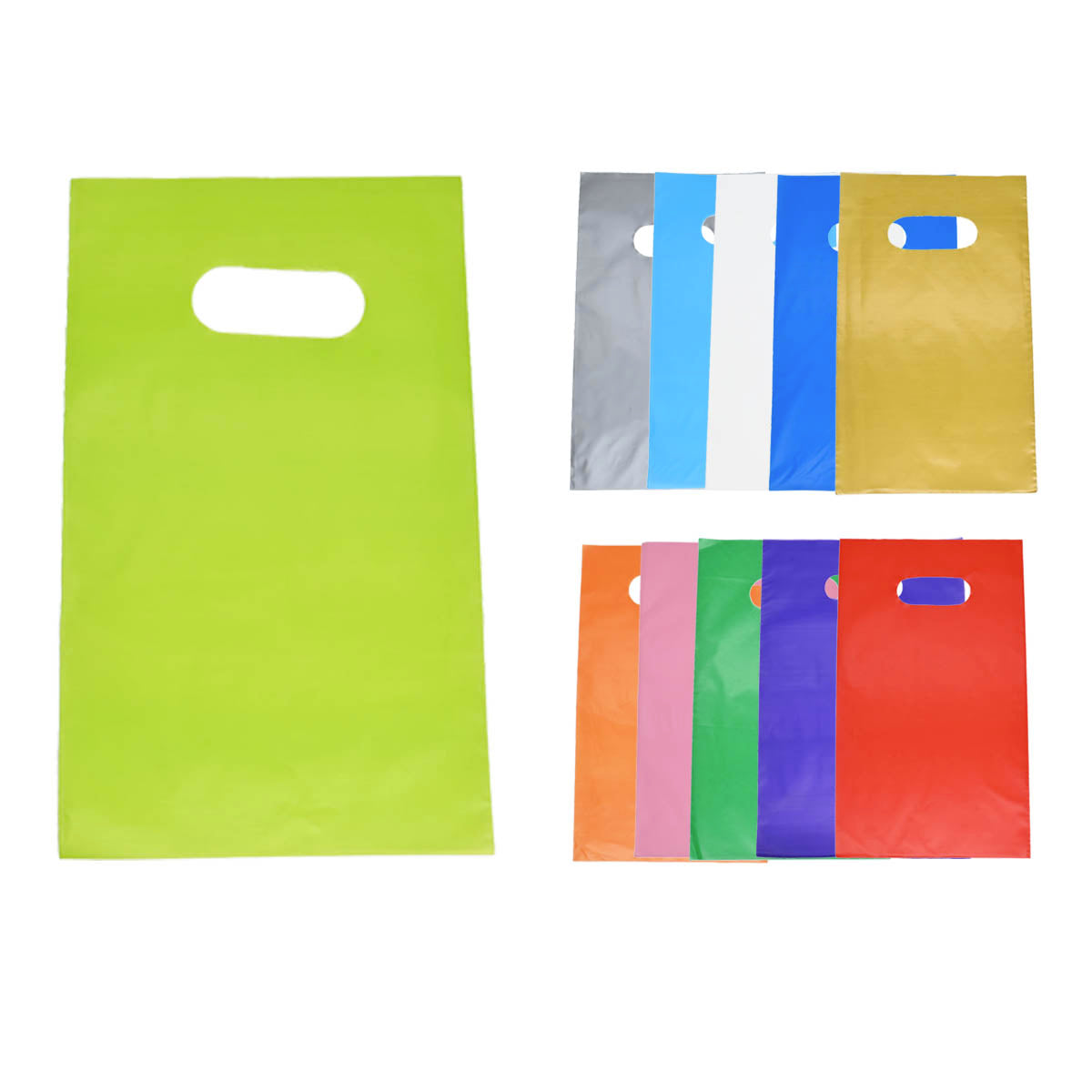 Bolsa Boutique Plástica 15x25 Colores 50 Unidades Color: Verde Claro