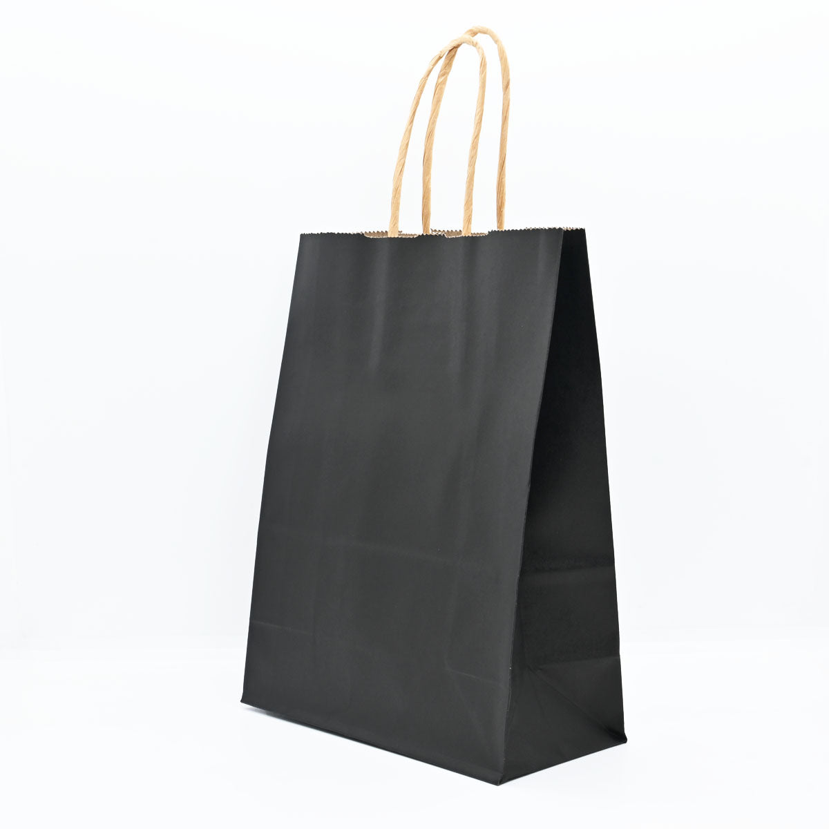 12 Bolsas Colores Kraft 13x21x8cm Boutique Cumpleaños con Asa Color: Negro
