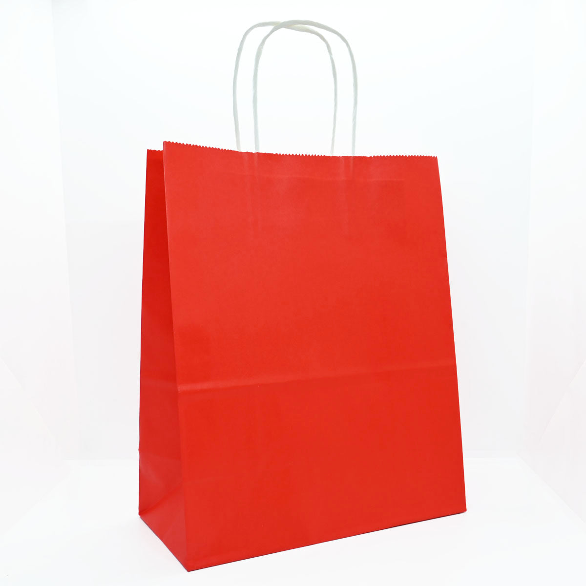 12 Bolsas Colores Kraft 22x27x11cm Boutique Cumpleaños Color: Rojo