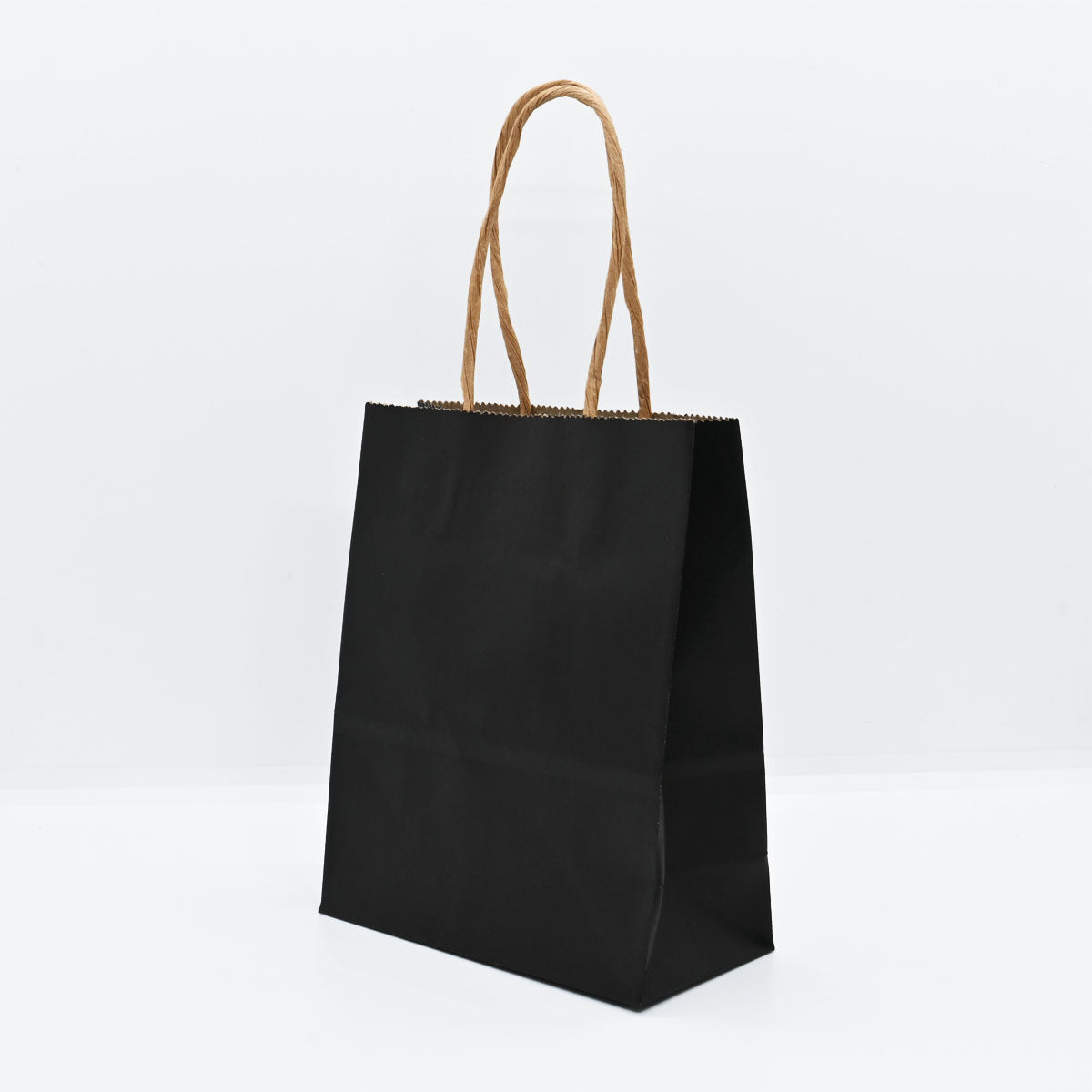 12 Bolsas Colores Kraft 12x15x6cm Boutique Cumpleaños con Asa Color: Negro