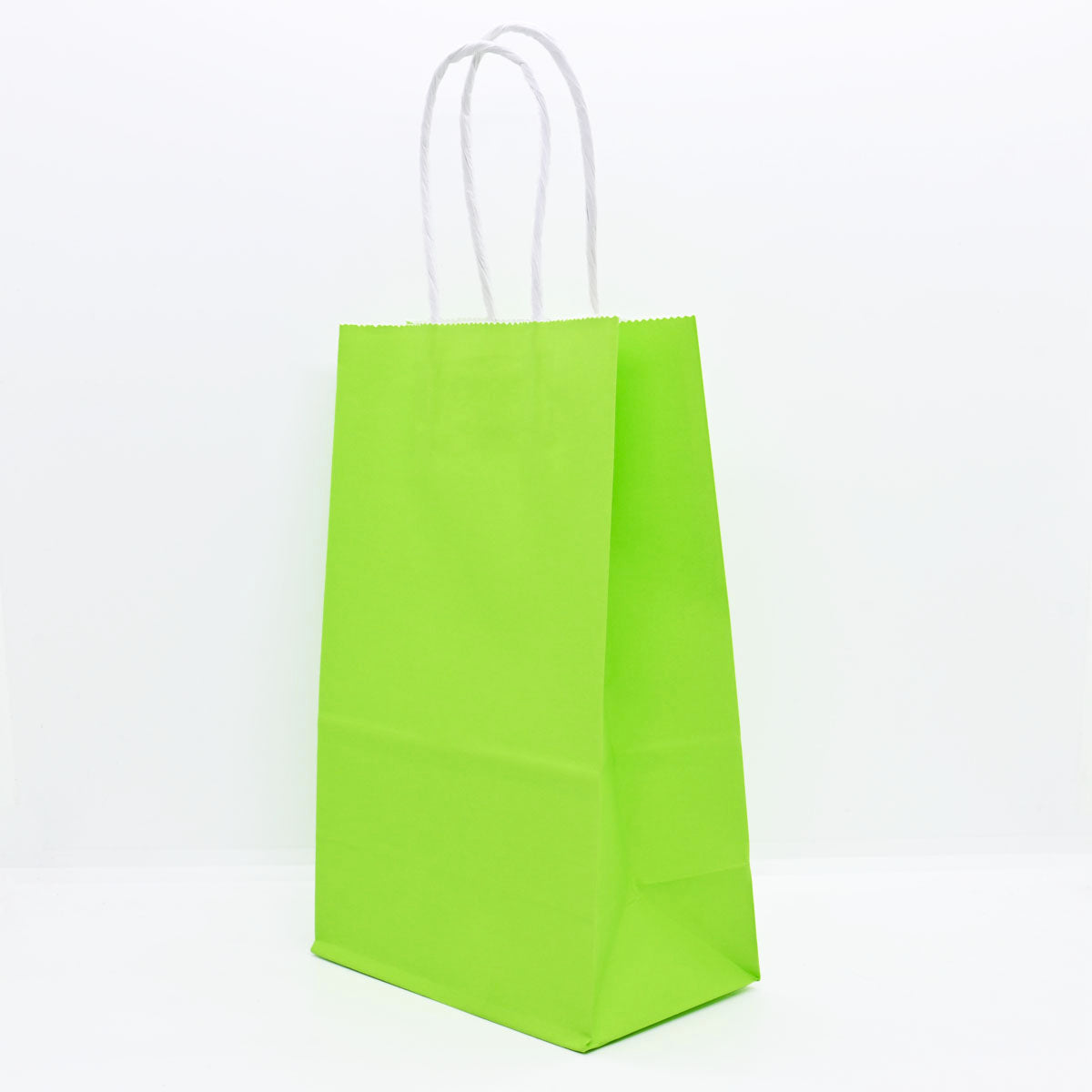 12 Bolsas Colores Kraft 13x21x8cm Boutique Cumpleaños Color: Verde