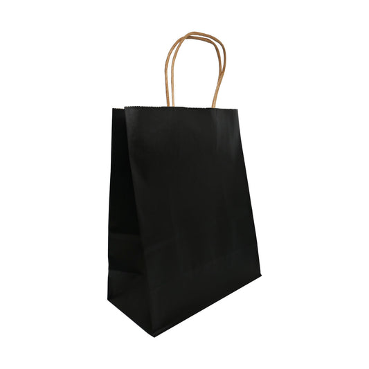 12 Bolsas Colores Kraft 21x27x11 cm Boutique Cumpleaños Color: Negro