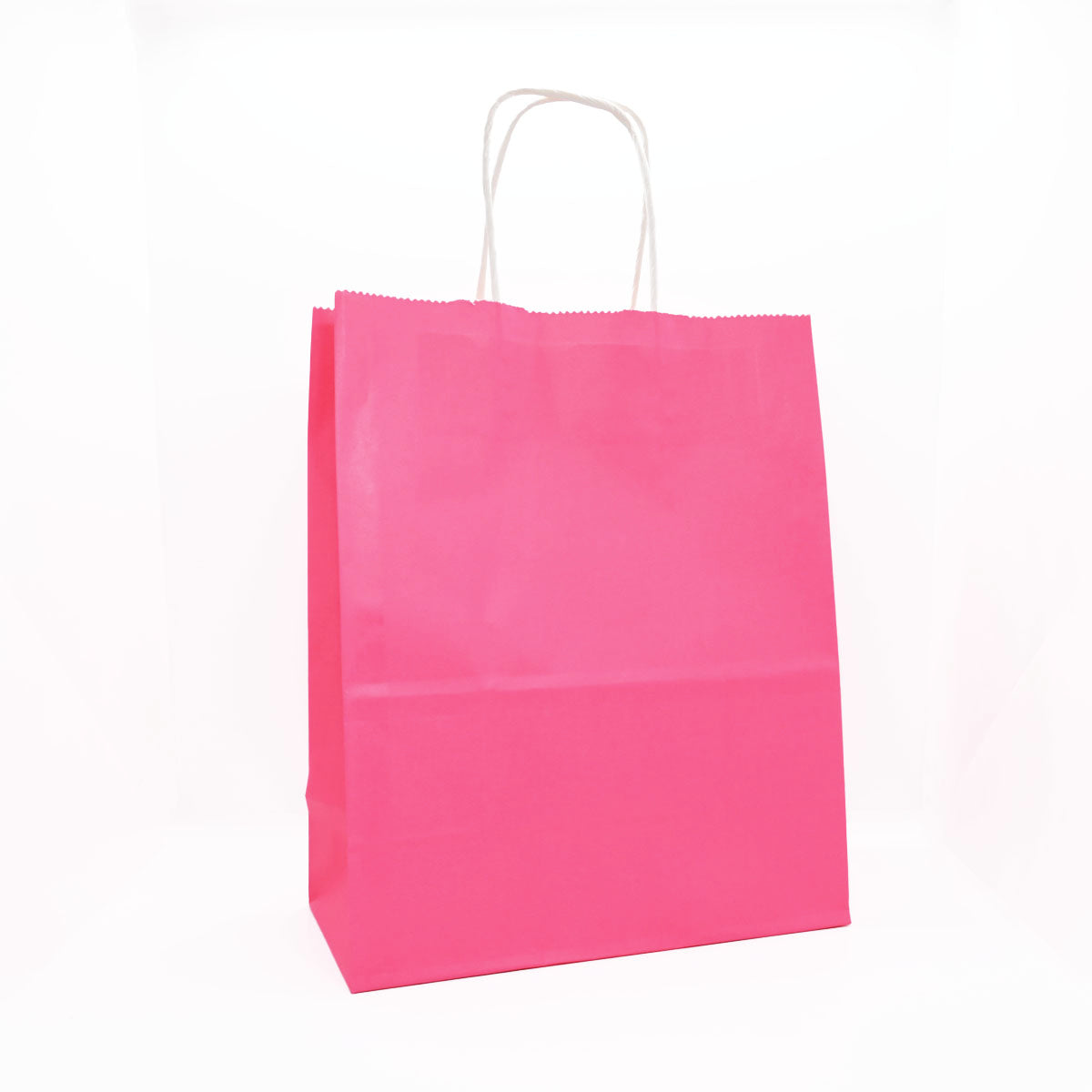 12 Bolsas Colores Kraft 22x27x11cm Boutique Cumpleaños Color: Rosa Chicle