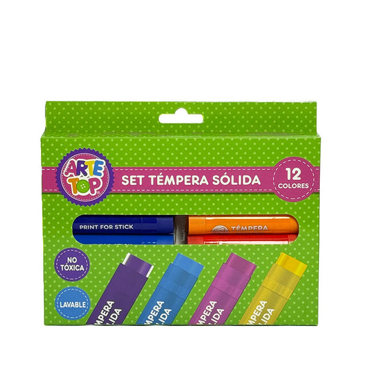 Témpera Sólida 12 Colores Artetop